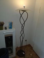 Moderne Stehlampe mit Glas-Schirm & Dimmer – schönes Design