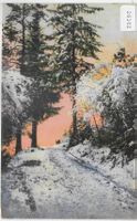 Winterlandschaft - Paysage d'hiver Litho