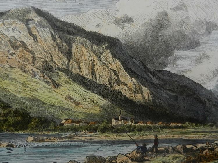 Incisioni: Felsberg mit dem Calanda – Usato da Risch venduto da Antikfee 1