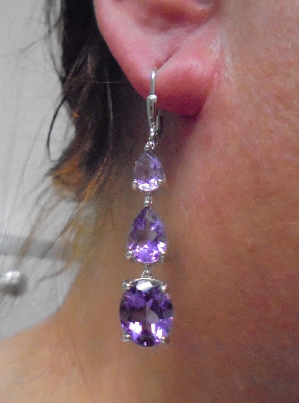 Orecchini pendenti & Orecchini a lobo: Echtschmuck: Amethyst-Silberohrringe – Nuovo (secondo la descrizione) da Zuchwil venduto da maumauchi 5