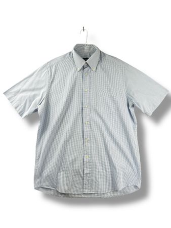 Chemise Homme Hugo Boss bleu à petit carreau - Taille 42