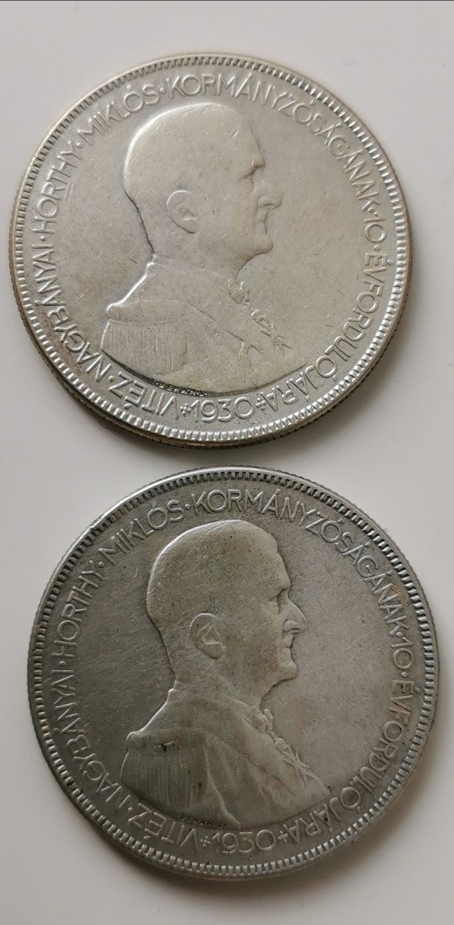 Tutti le monete: 5 Pengö 1930 Ungarn 2 Stück – Usato da Zürich venduto da turbopuz