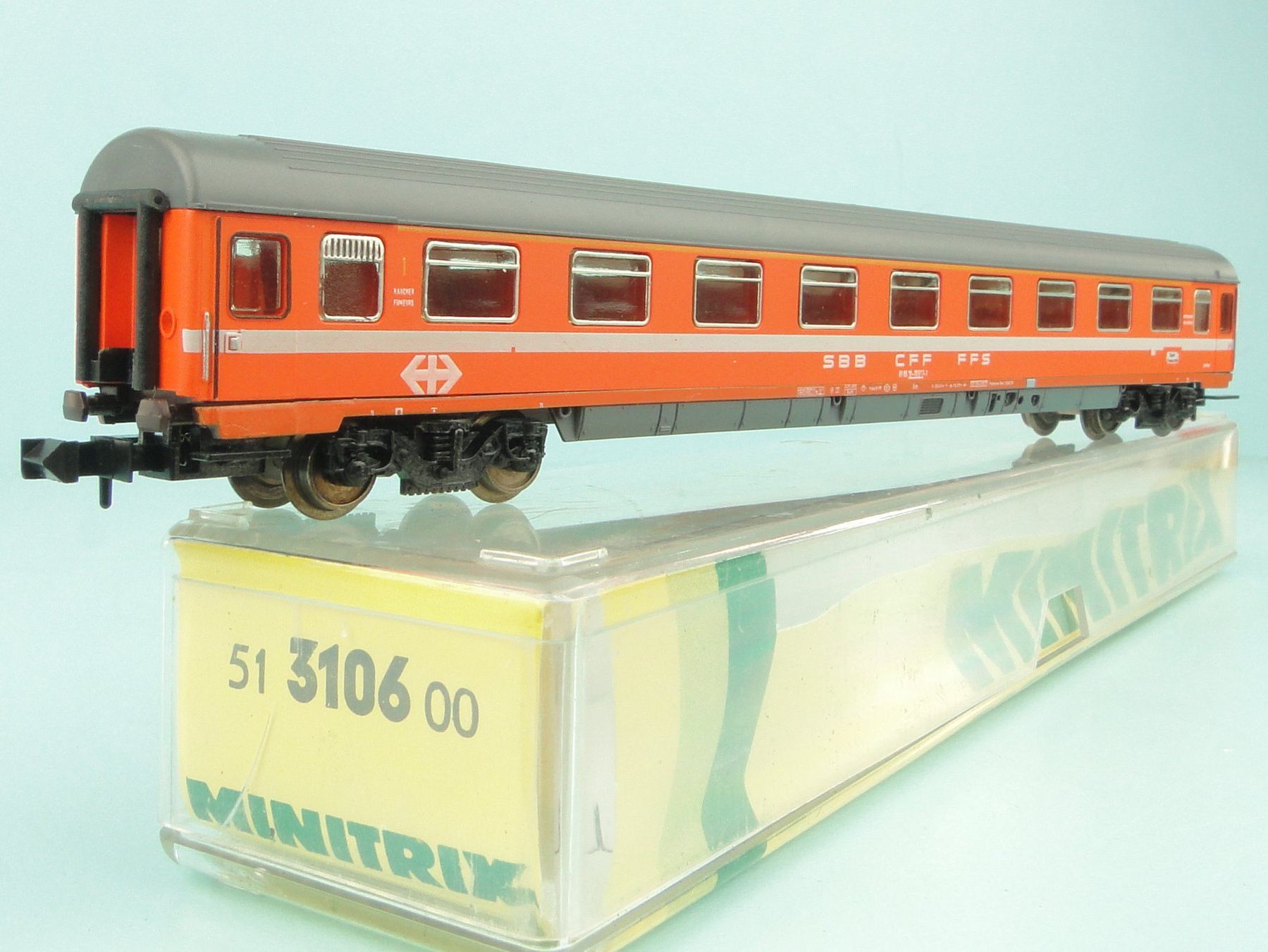 Trix Modellini di ferrovie: Minitrix Spur N 3106 SBB Eurofima – Usato da Bülach venduto da cann11