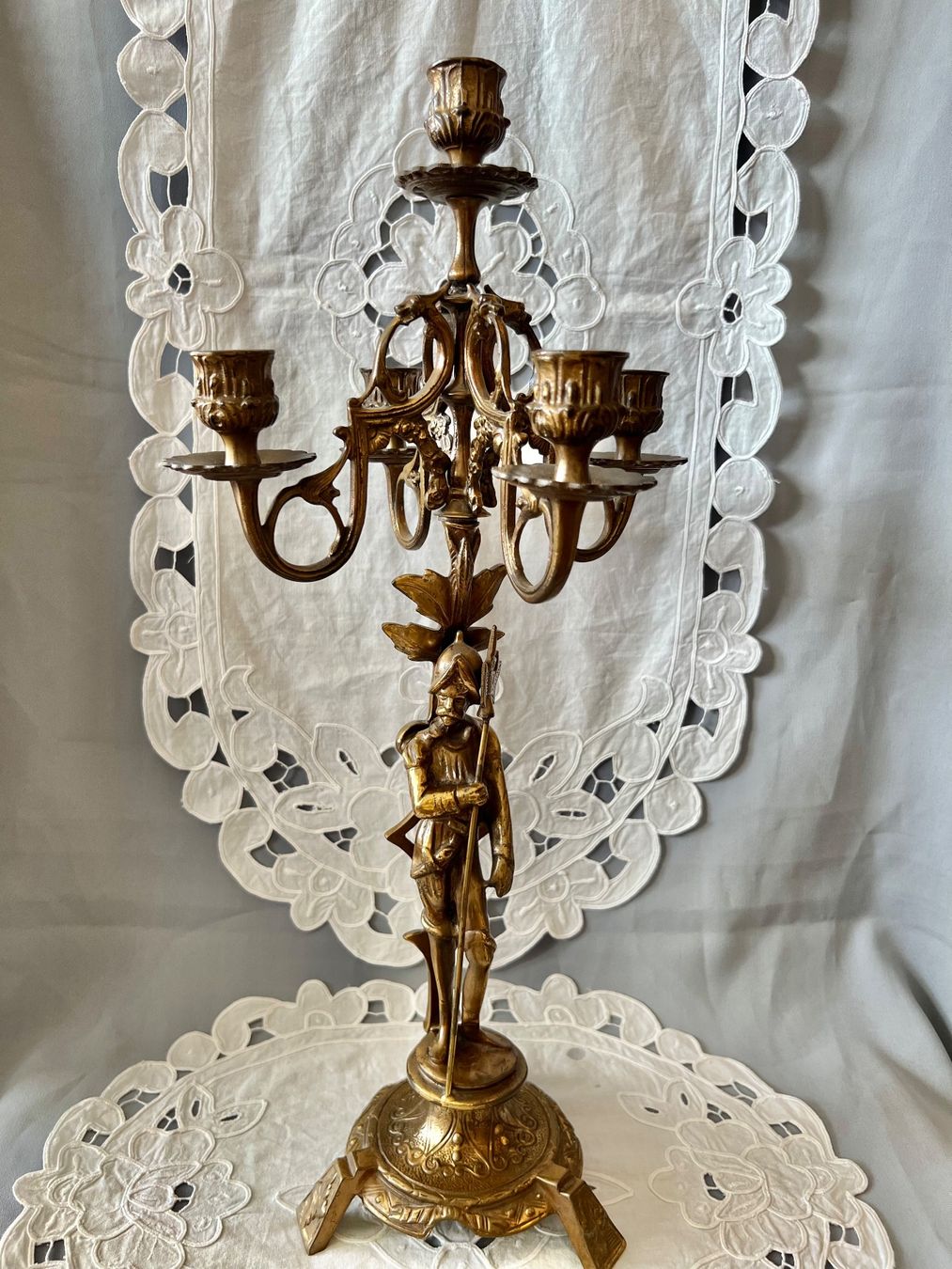Kerzenständer: Figürlicher Messing Kerzenständer 50cm – Gebraucht aus Frenkendorf von Only1