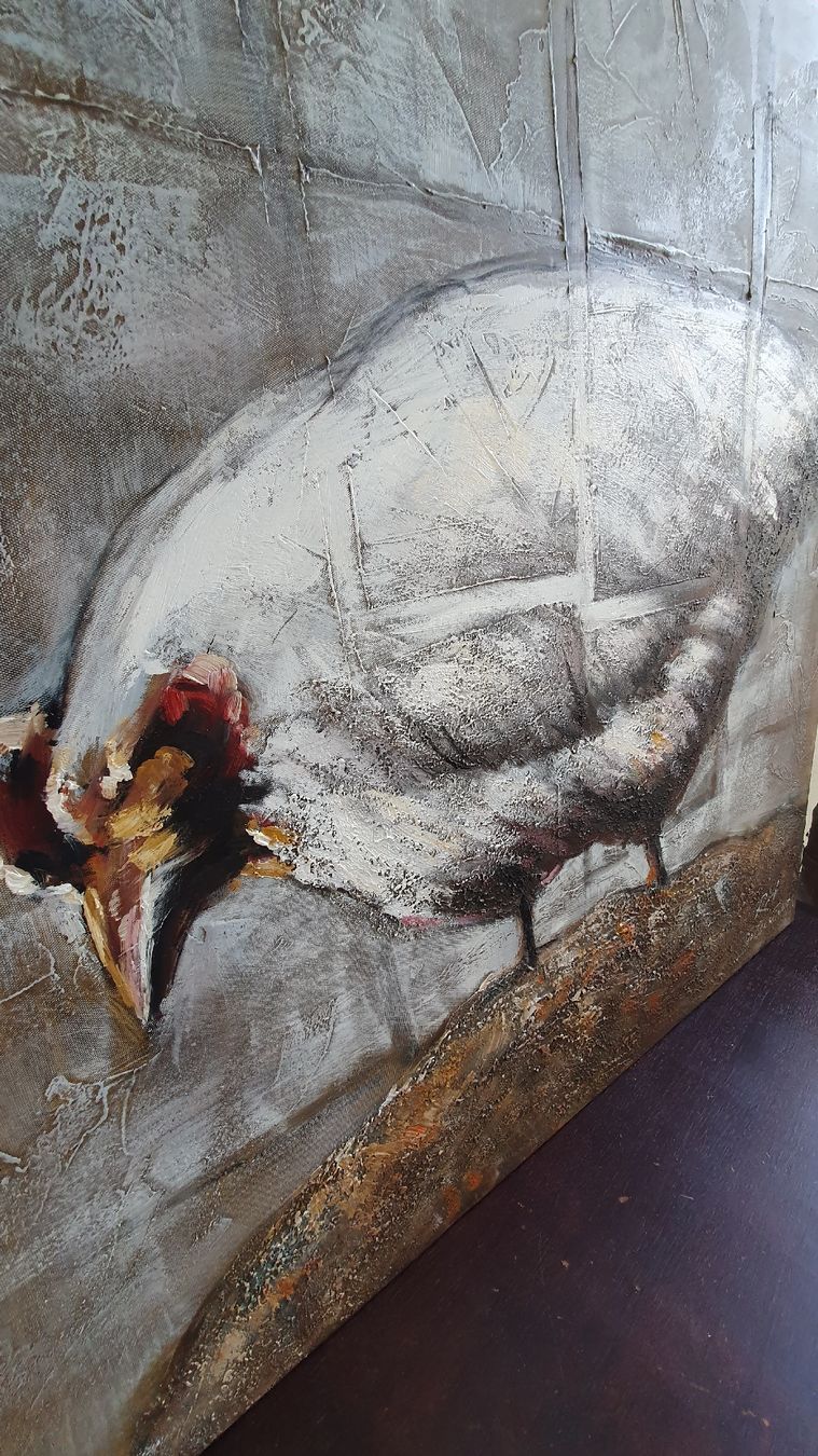 Gemälde: Gemälde 90 x 90 cm – Gebraucht aus Unterterzen von Jerommeke 1