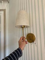 Vintange Wandlampe in Messing / Gold mit Lampenschirm, 4x