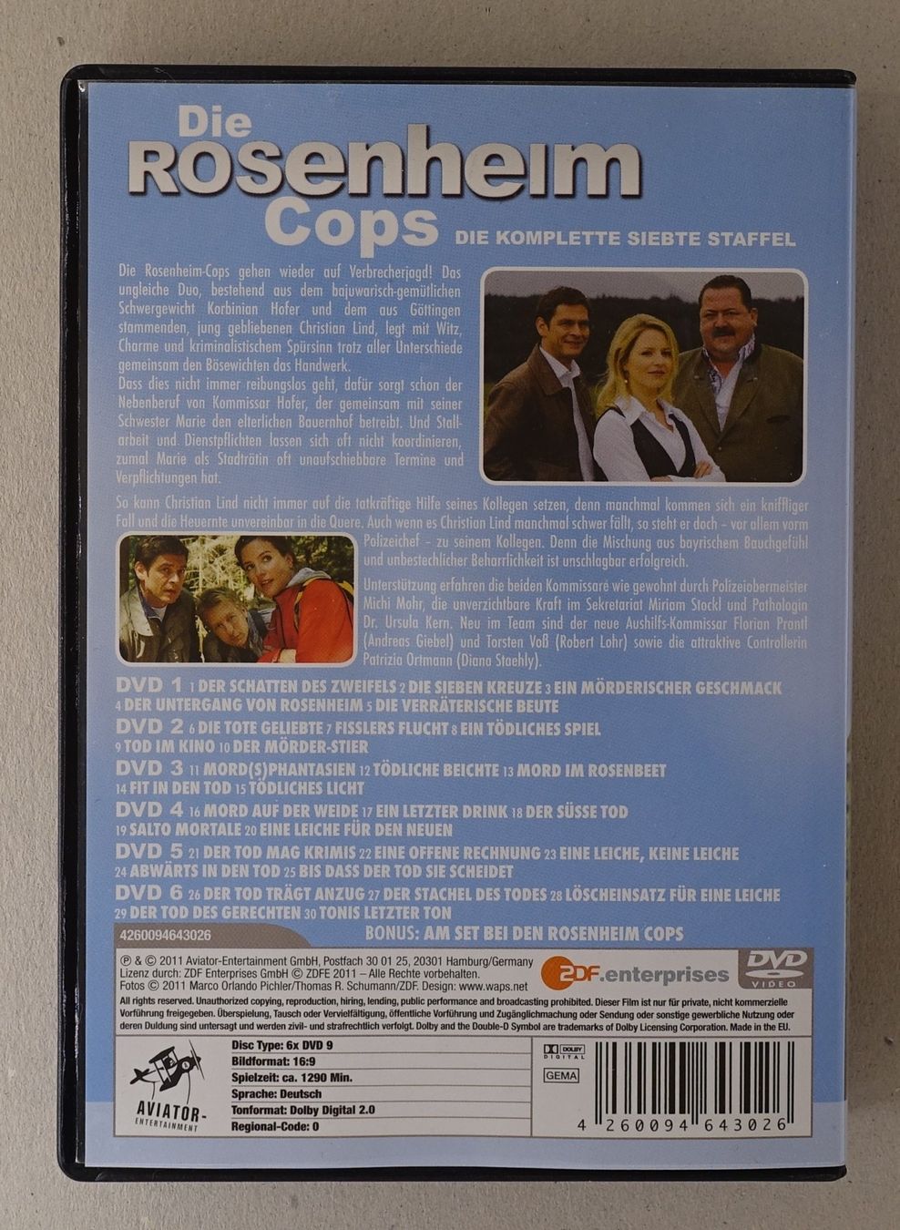 Tutti i DVDs: Die Rosenheim Cops - Staffel 7 (6 DVDs) – Usato da Sessa venduto da fraenklishop 1