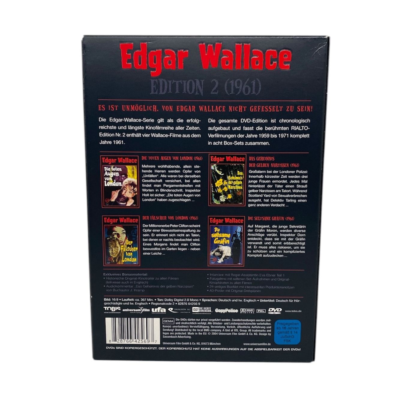 Alle DVDs: Edgar Wallace Edition 2 DVD 1961 4 Filme – Gebraucht aus Teufenthal AG von Retro-Stash-Shop 2