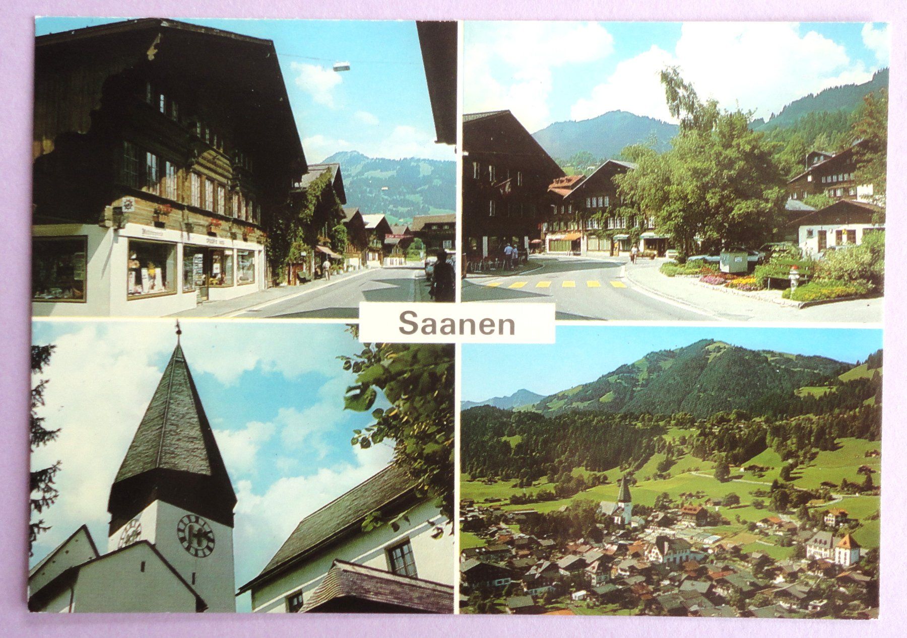 Cartoline postali: Saanen - Dorf und Kirche – Usato da Fétigny venduto da Billy2miny