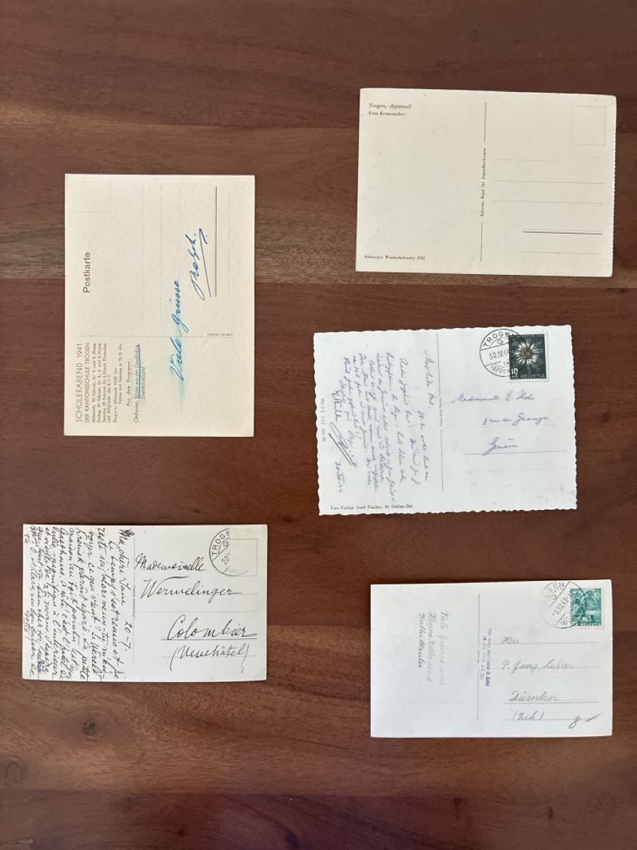 Ansichtskarten: 10 Ansichtskarten Schweiz von Trogen AP. A – Gebraucht aus Oftringen von Cla.vD.74 1