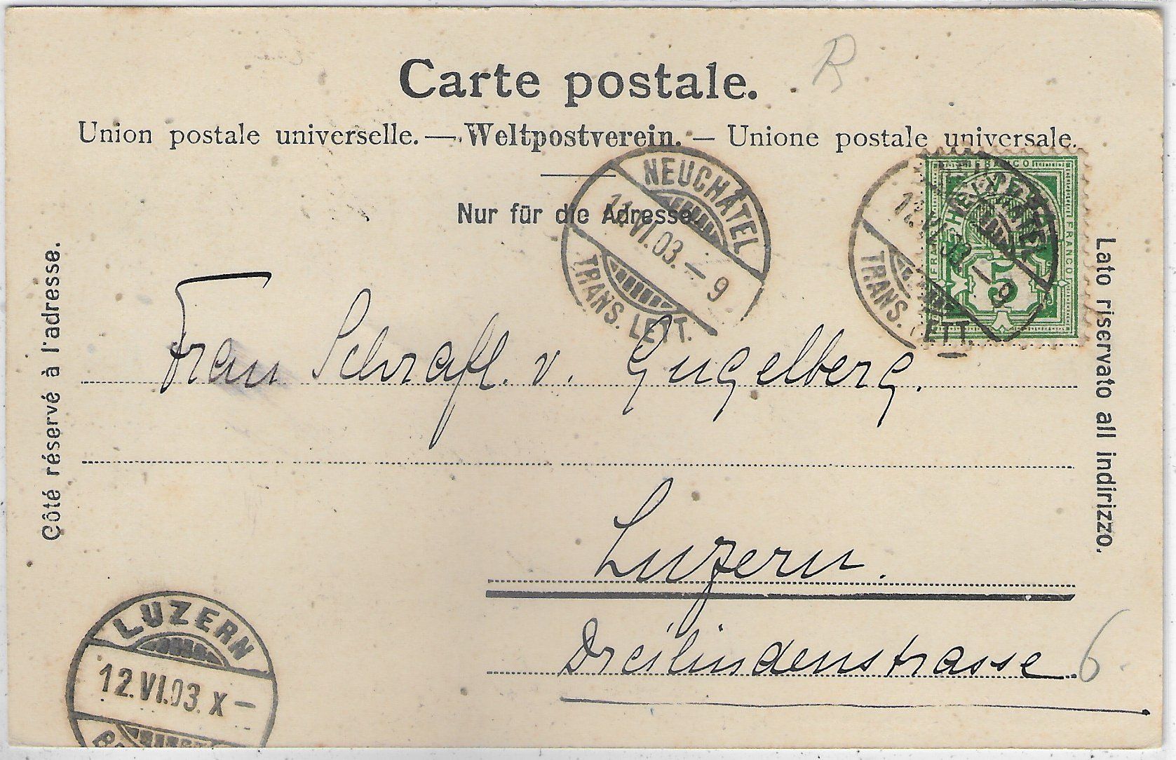 Cartoline postali: Neuchatel - Chateau et Collegiale – Usato da Ettingen venduto da Kartenplanet 1