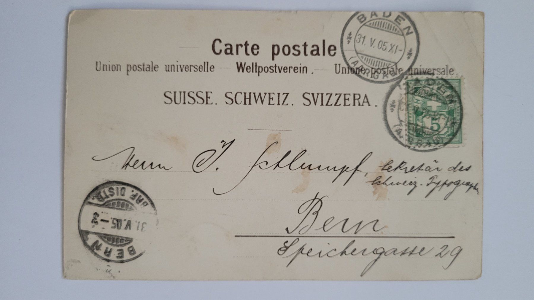 Cartoline postali: Ansichtskarte Baden Gasthaus Sonne litho R34 – Usato da nunningen venduto da mic_88k2 1