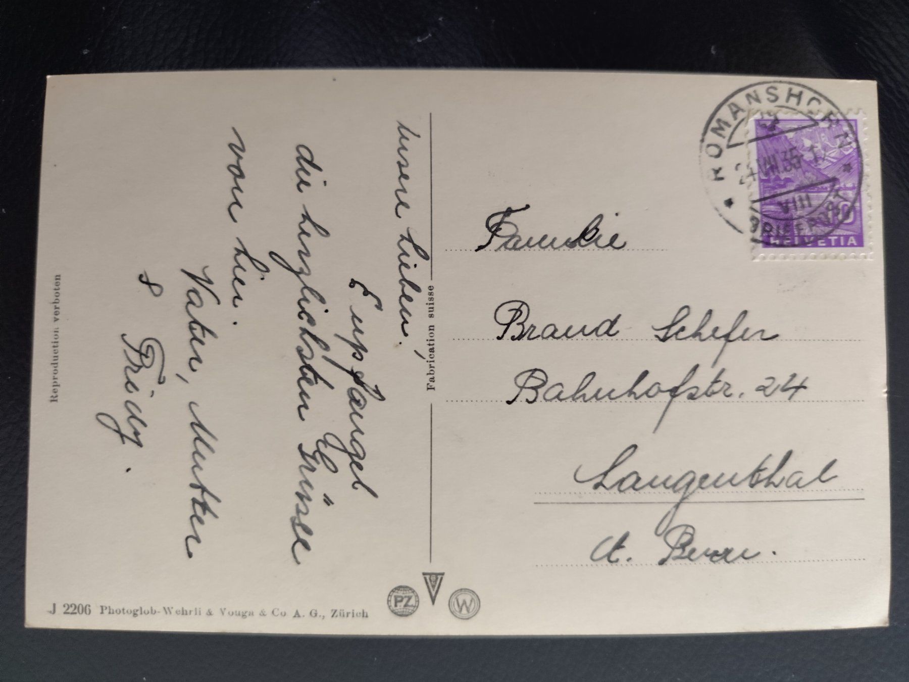 Ansichtskarten: 4 Schiffe, Eisenbahn dat. 1935 – Gebraucht aus Ohmstal von Lebensfreude05 1