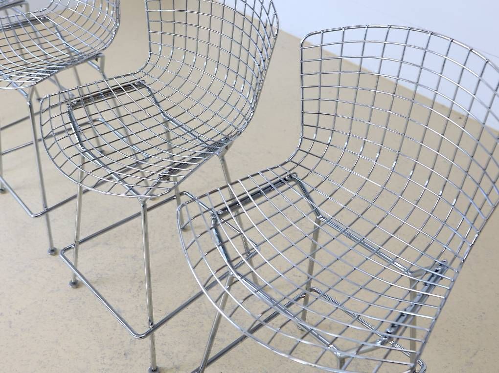 Knoll Sedie: Bertoia Counter Stool von Knoll | Chrom 4er-Set – Usato da Meinisberg venduto da atelier_TILIJA 4