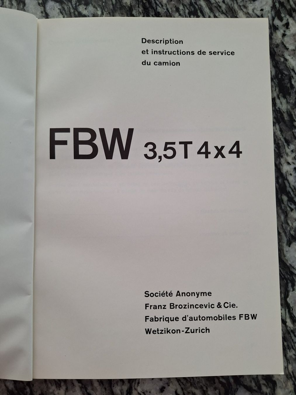 Documenti: Instructions de Service FBW 3,5 T 4x4 – Usato da Lohn-Ammannsegg venduto da Beo71 2