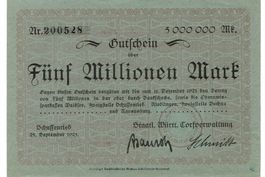 Schussenried 5 Mil.Mark 31.12.1923 VZ+-VZ++