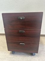Rollcontainer Büro aus Holz dunkelbraun - gebraucht