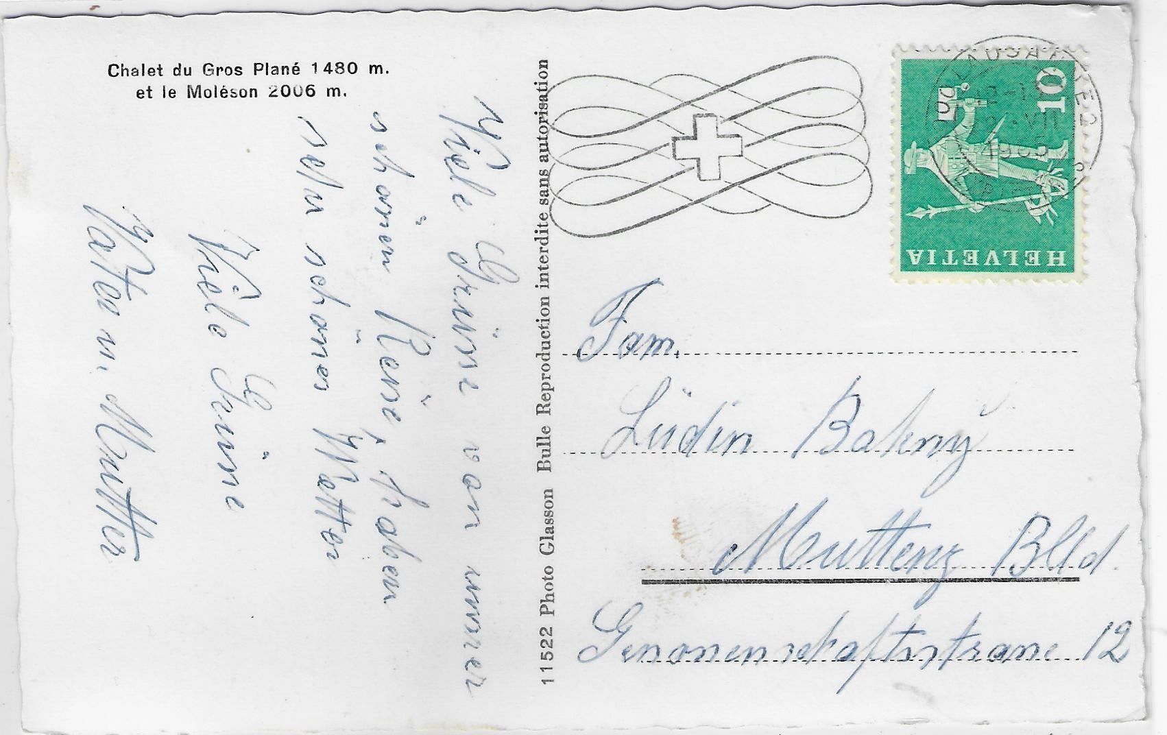 Cartoline postali: Chalet du Gros Plané et le Moleson – Usato da Ettingen venduto da Kartenplanet 1
