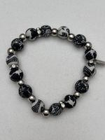 Modisches Armband mit Muster, Schwarz/Weiss, Top Zustand!