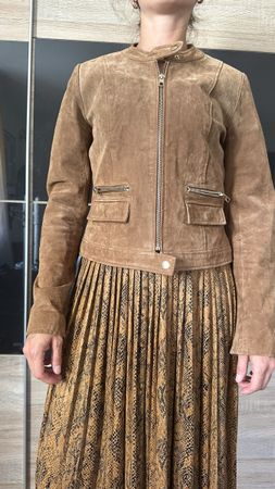 Veste en cuir Only marron taille S bon état