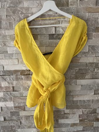 Zara Leinen Top Gr.M
