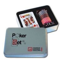 Poker-Set in Metallgeschenkdose OVP