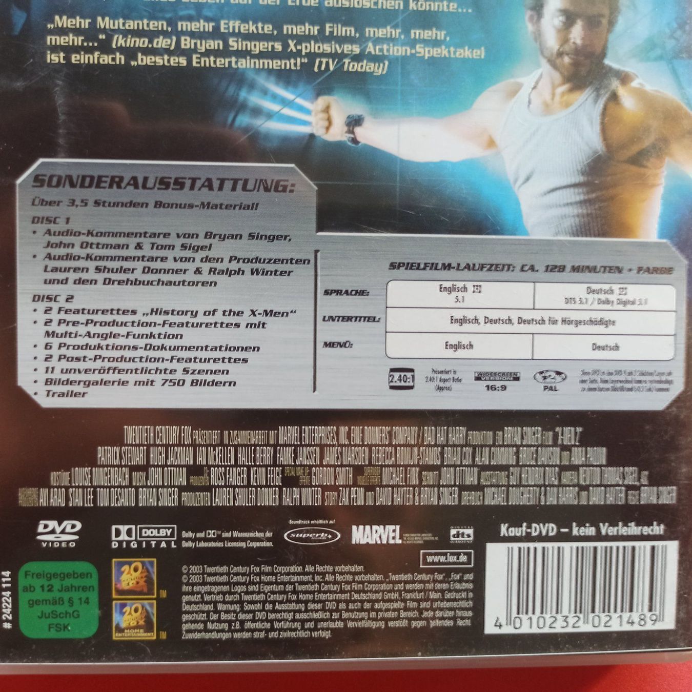 Tutti i DVDs: X-Men 2 - (Special Edition) – Usato da Dübendorf venduto da kb86_MOVIE 2