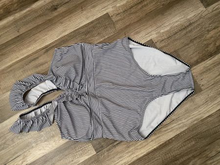 Badeanzug Grösse XL   blau-weiss gestreift