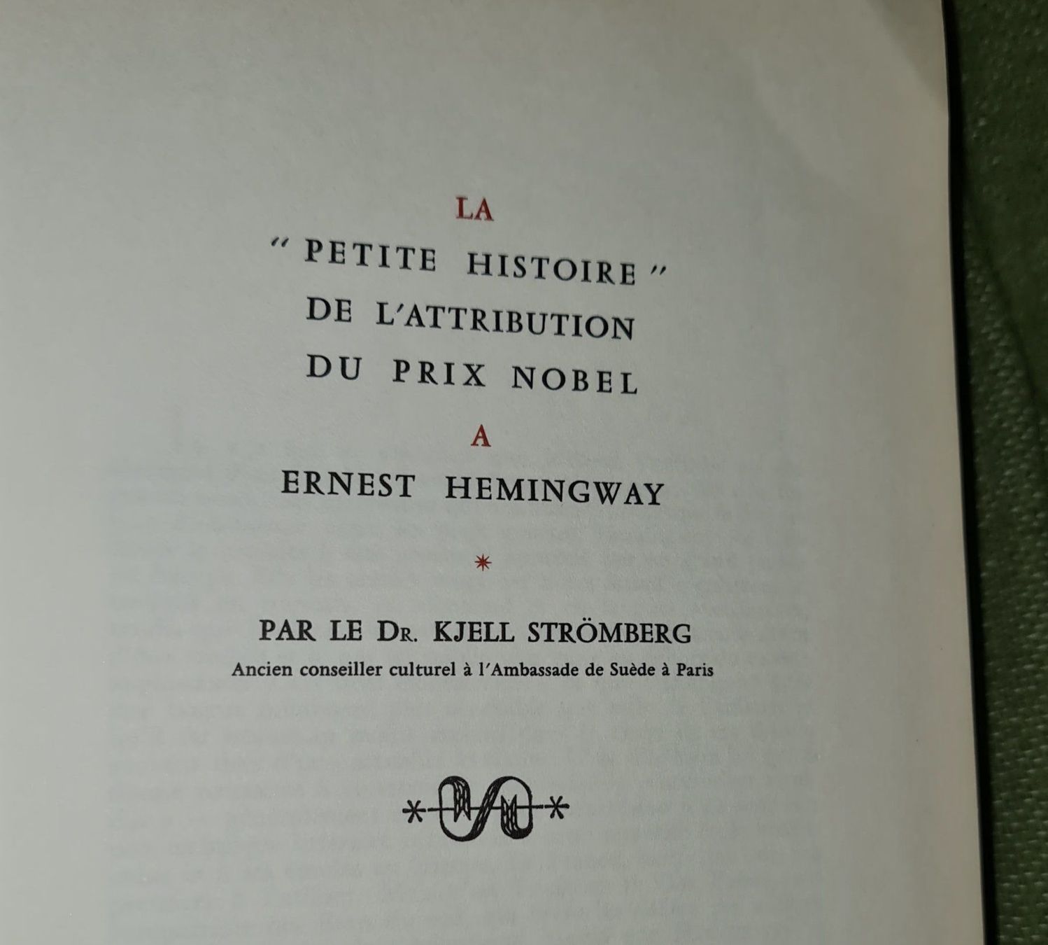 Libri: Ernest Hemingway /  L' Adieu aux armes – Usato da Cortaillod venduto da signep 4