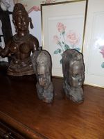 Holzskulpturen-Set, afrikanische Köpfe