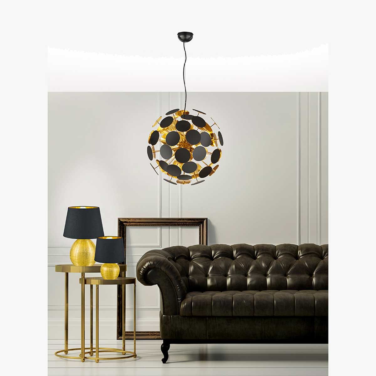 Kronleuchter & Deckenlampen: Pendelleuchte, Schwarz, Gold, 54 cm Ø – Neu (gemäss Beschreibung) aus Kreuzlingen von Smart-Light 1