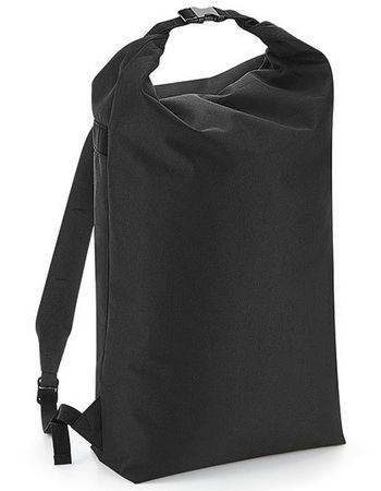 Schwarzer wasserdichter Icon Roll-Top Rucksack - Neu!