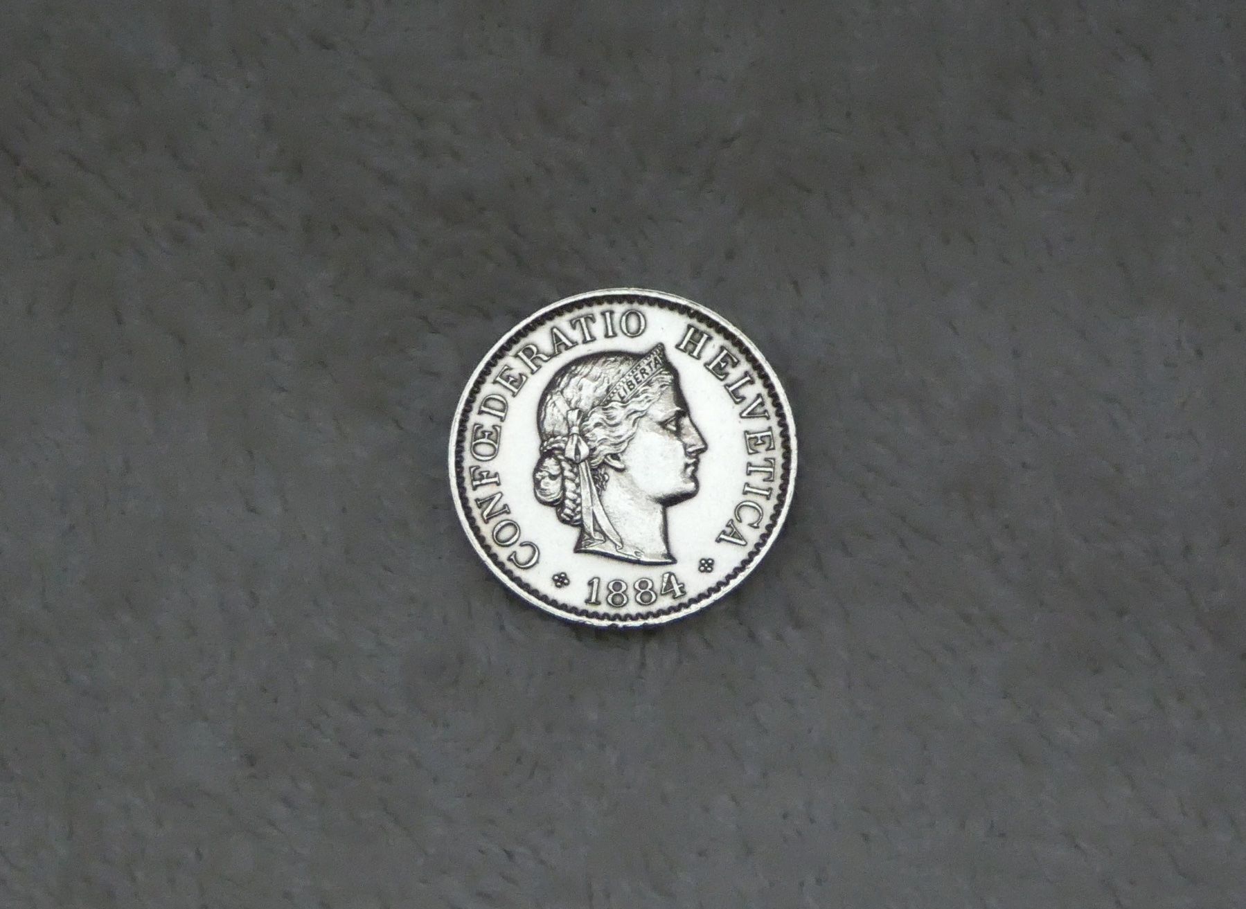 Tutti le monete: 5 centimes/Rappen 1884 – Usato da Nyon venduto da Ilmi09