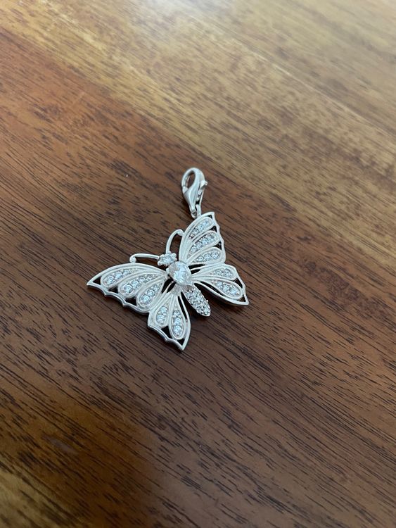 Thomas Sabo Charm-Anhänger Schmetterling - 925 Sterling Silber Für Bettelarmbänder