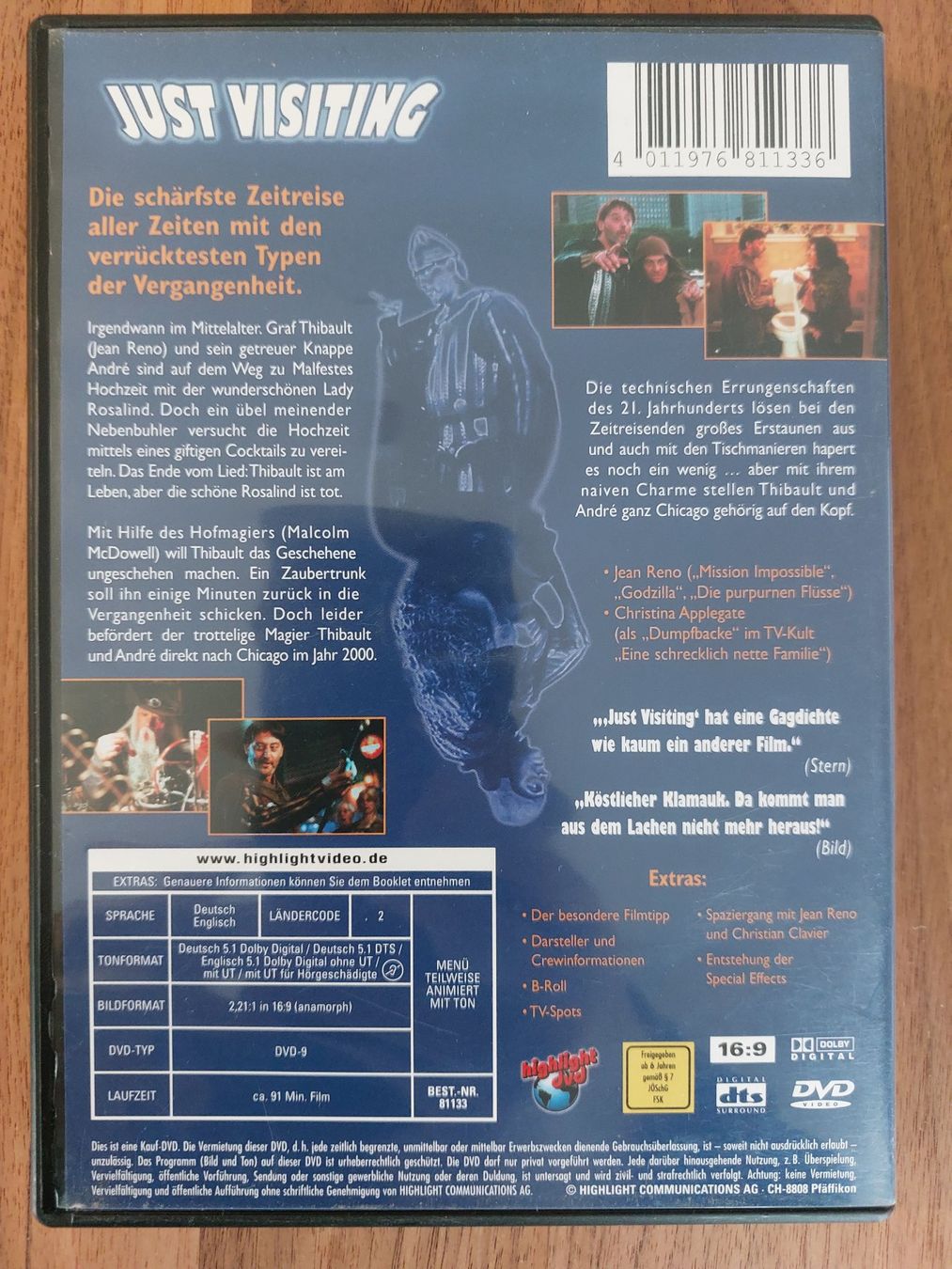 Alle DVDs: DVD - Just Visiting mit Jean Reno – Gebraucht aus Rheinfelden von FilmAuktion 1