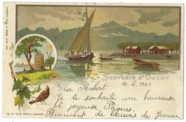 3-Bilder Litho:   S O U V E N I R    D' O U C H Y