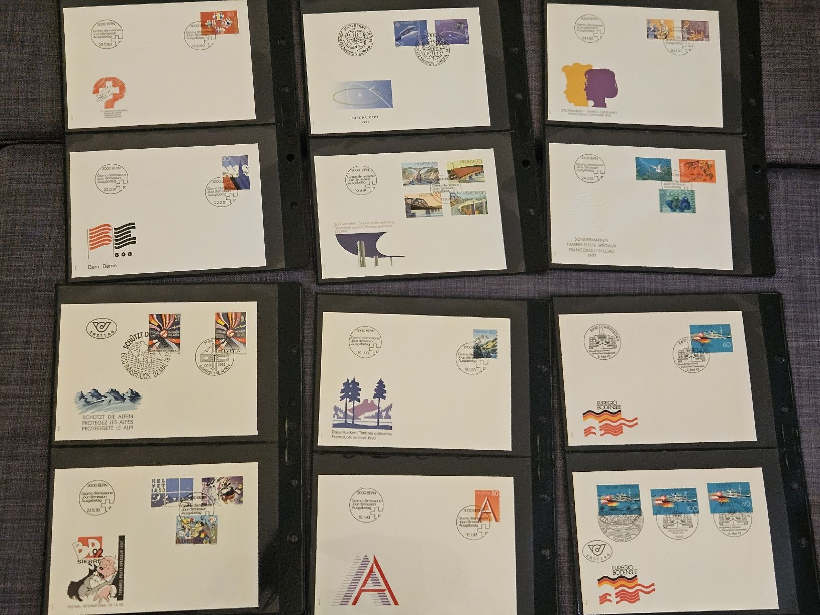 Tutti i francobolli: Sammlung Schweiz FDC 1981 - 1997 / 112 Ersttagesbriefe – Usato da Oberdorf BL venduto da BaldenEagle 7