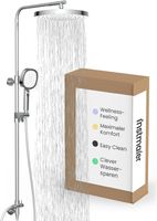 Regendusche Duschsystem Chrom Weiß Set