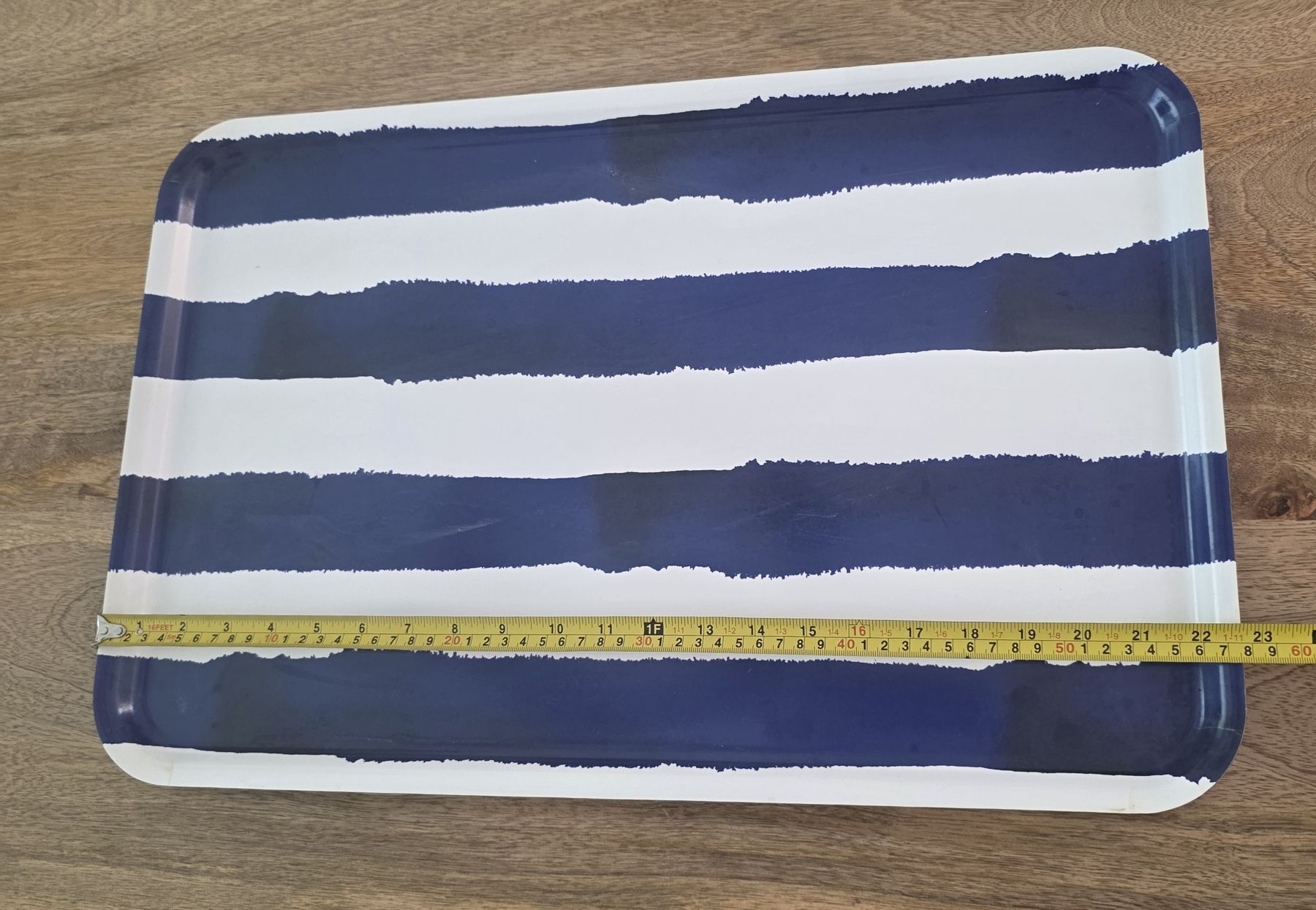 Ikea Piatti di portata: Serviertablett blau-weiss gestreift Ikea – Usato da Rheinsulz venduto da Gilea 3