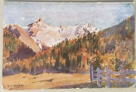Künstlerkarte A. Christoffel, Piz Fier im Oberengadin, 1915