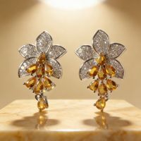 Boucles d’oreilles Fleur Ambrée