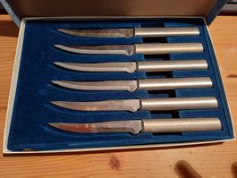 6 Steakmesser Edelstahl mit Box, neuwertig