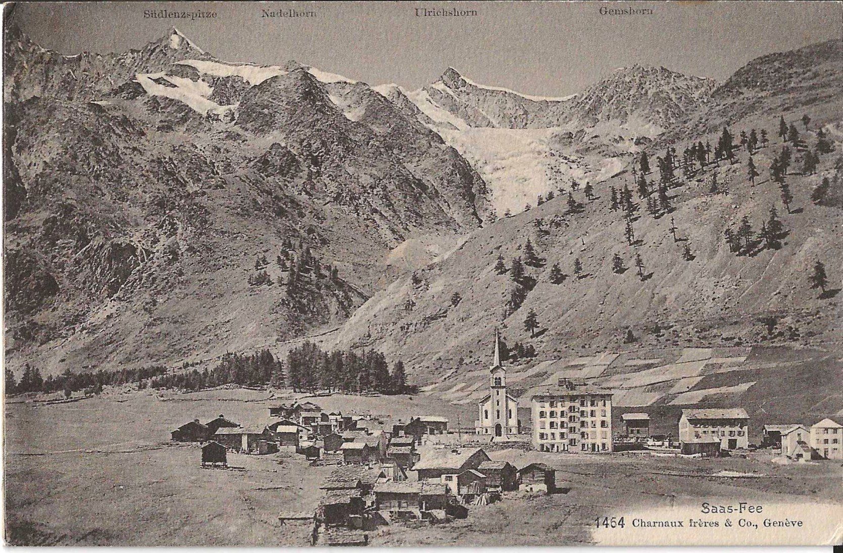 Cartoline postali: Karte Saas Fee 1913 – Usato da Zürich venduto da Philacat11