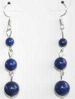 Ohrringe G-548 – Lapislazuli 6, 8 + 10 mm Kugeln – 1 Paar