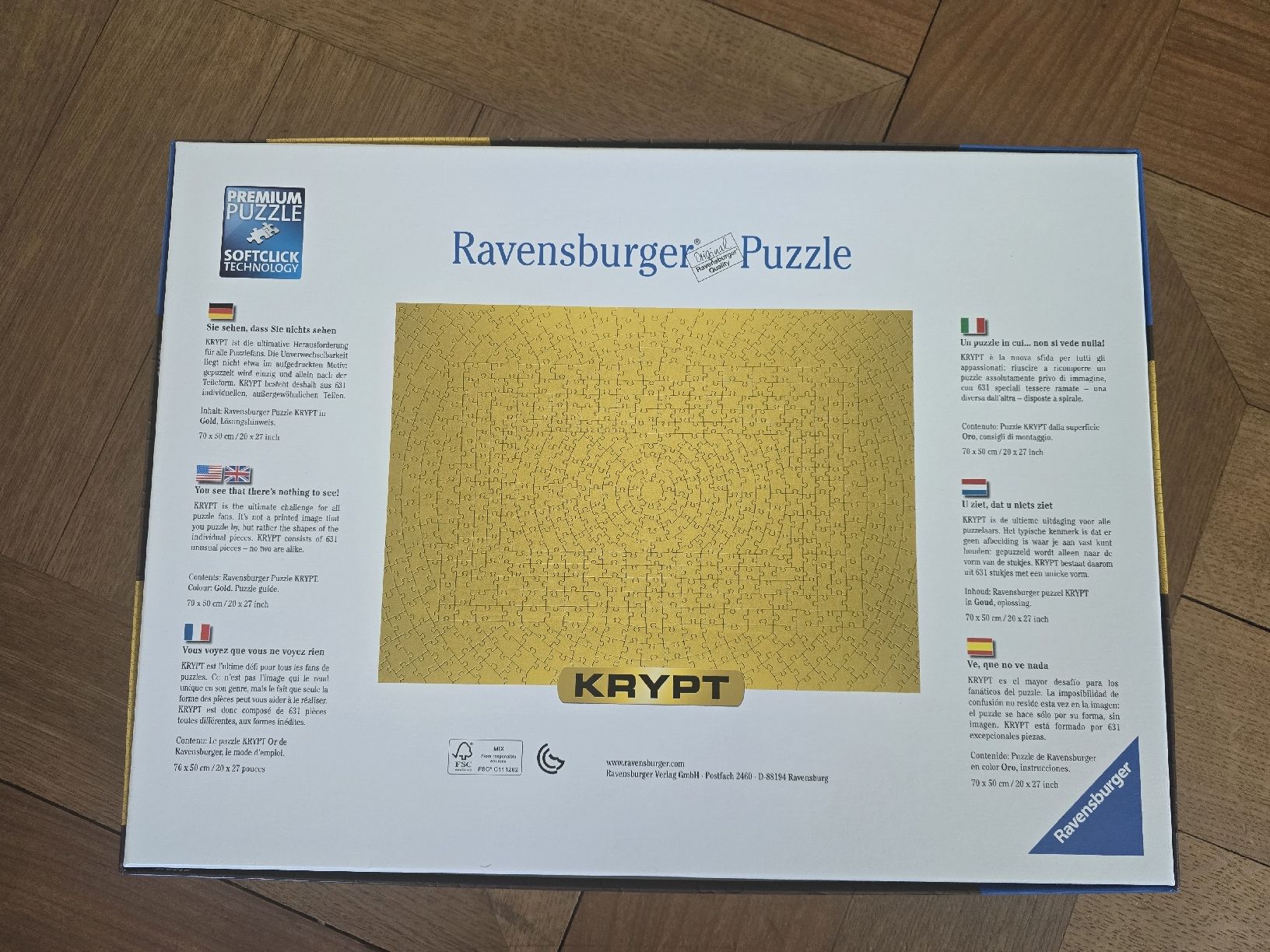 Ravensburger Puzzle: Ravensburger Krypt Gold Puzzle - Ultimate Challenge! – Nuovo (secondo la descrizione) da Erlenbach ZH venduto da Lapaz2002 1