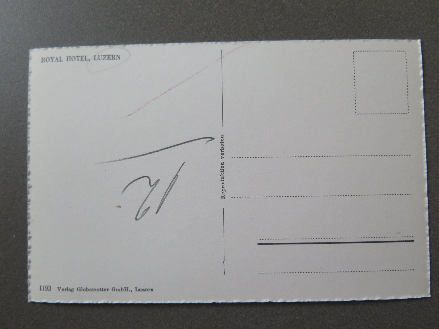 Cartoline postali: LUZERN - ROYAL HOTEL – Usato da Wittenbach venduto da lipasal 1