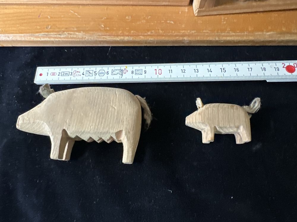 Trauffer Jouets: Holzspielzeug Bauernhof mit Tieren, Vintage Deko Stall  – D'occasion à Zürich par Chaeffeler 8