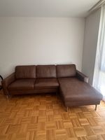 Ecksofa Leder braun guter Zustand 3-Sitzer