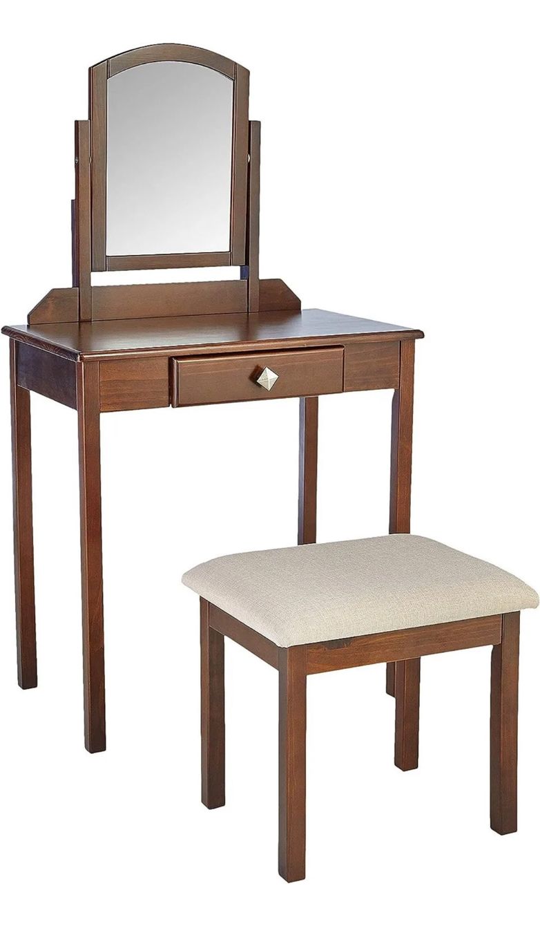 Tavoli da trucco: + Amazonbasics Schminktisch mit spiegel und hocker – Usato da Amriswil venduto da JaJa-Express 2