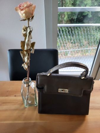 Elegante kleine Handtasche/dunkelbraun - Vintage!